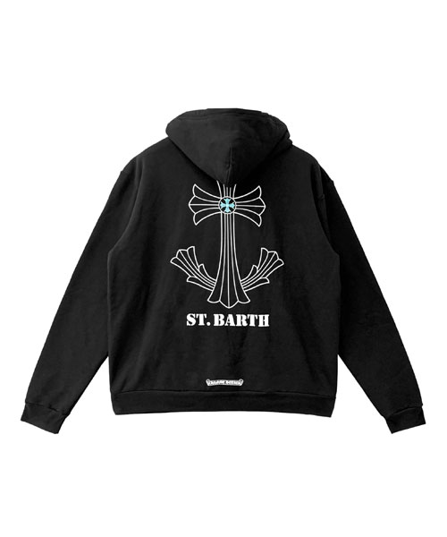 ST.BARTH 익스쿨루시브 블루 크로스풀오버 후디